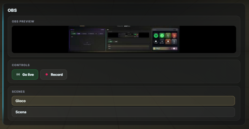 OBS control widget