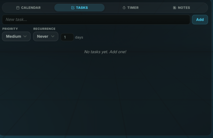 Tasks widget